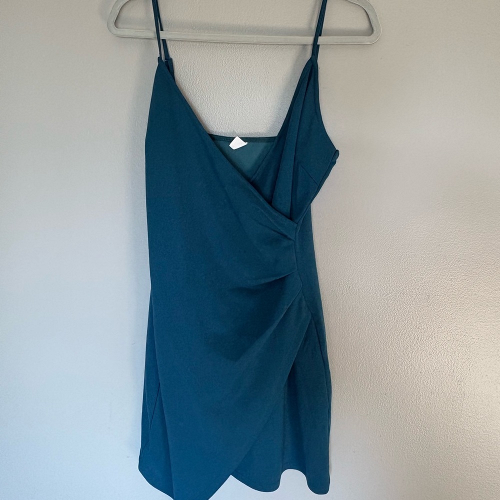Teal Wrap Dress
